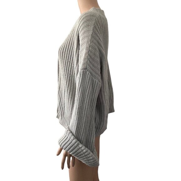 Nasty Gal Sweater Cardigan Womens Medium Cable Knit Cuffed Sleeve Oversized - Picture 8 of 11